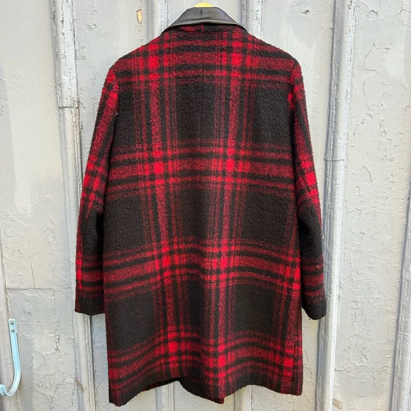 Michael Michael Kors Red Plaid Wool blend Jacket, size XL - Picture 3 of 10